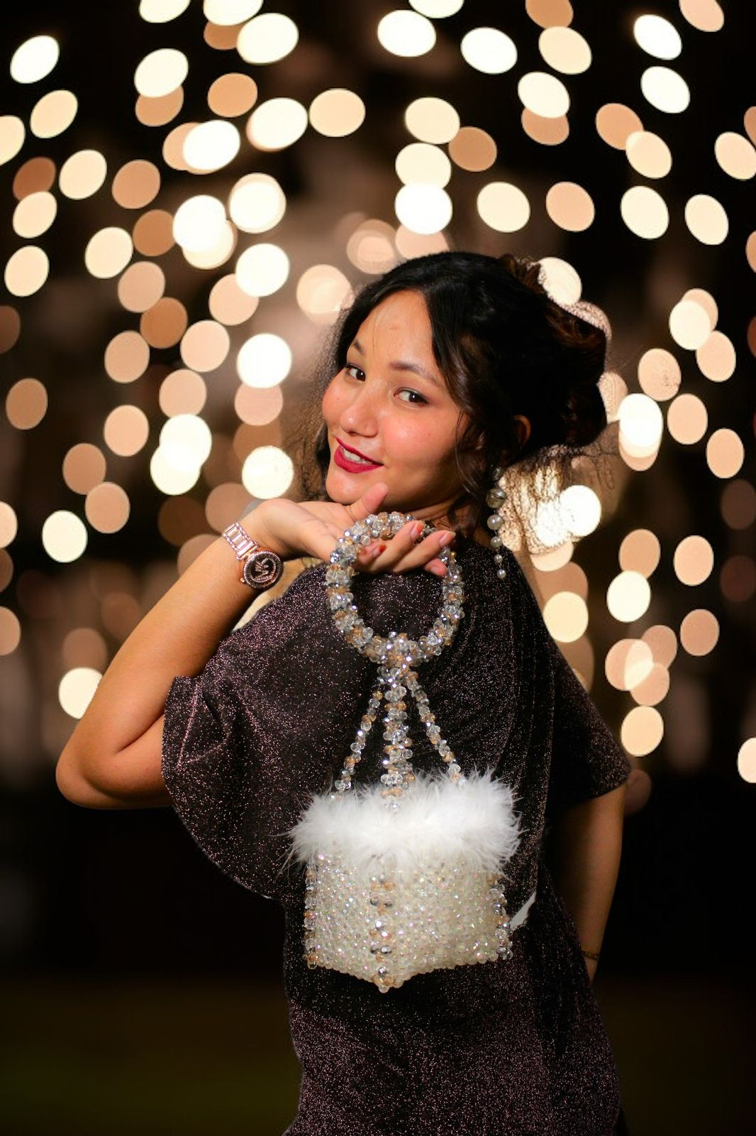 (Fur Crystal) Clutch - Image 3