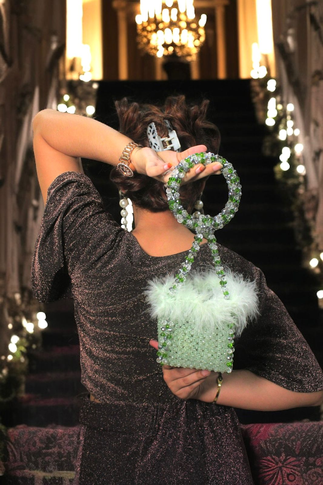 (Fur Crystal) Clutch - Image 4