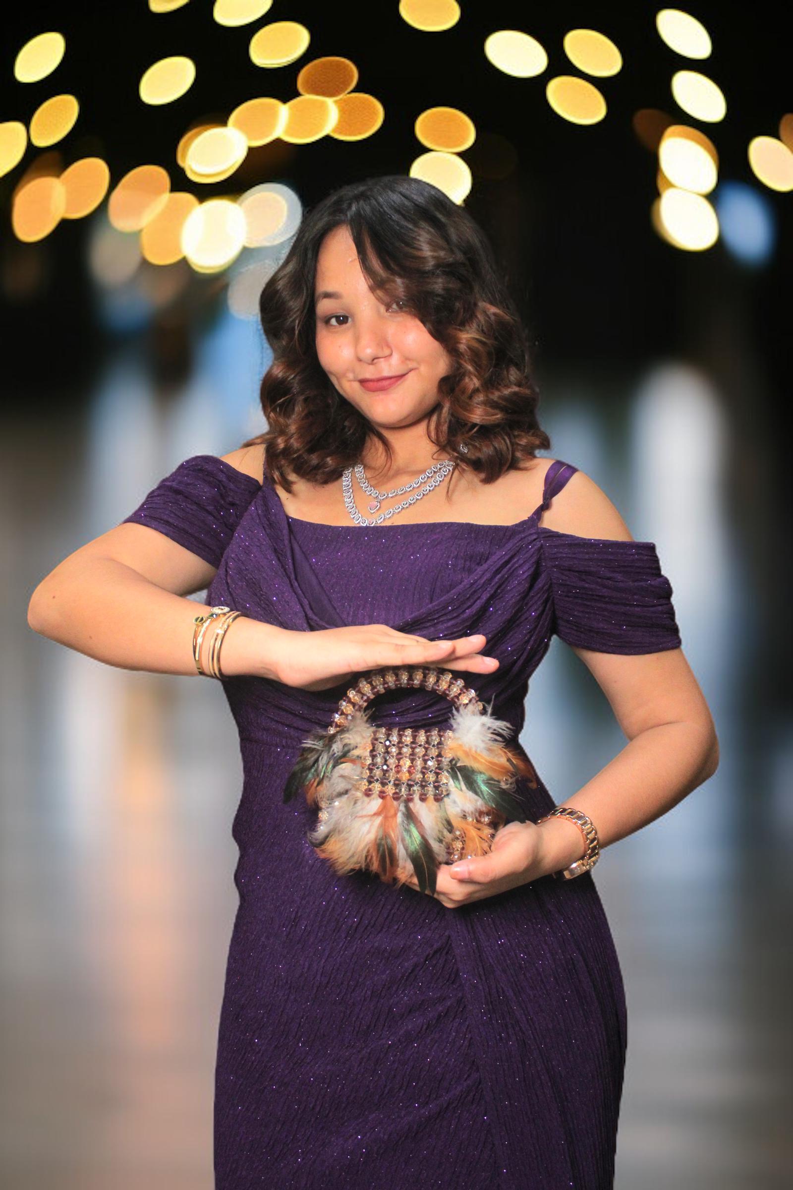 Beaded Bliss Fur Clutch - Image 2