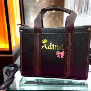 Mini Tote Bag (Black-Brown)