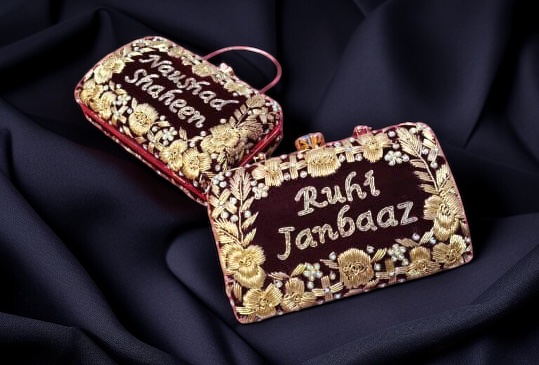 (Customised Velvet Clutch)